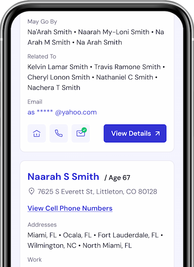 Main page People Finder on smartphone